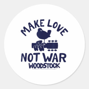 - Make Love Not War Classic Round Sticker