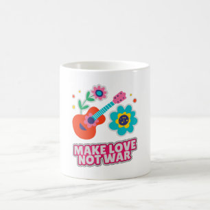 Make love not war coffee mug