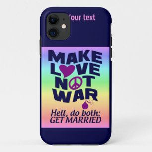 Make Love Not War coutume coque iphone-mate