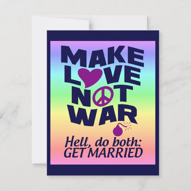Make Love Not War custom poster (Front)