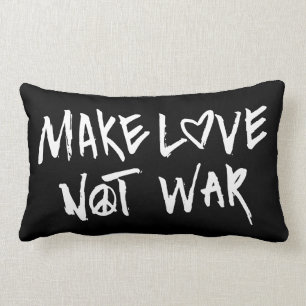 Make Love Not War Lumbar Pillow