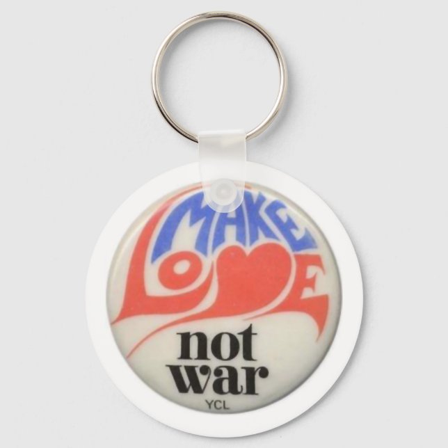 Make Love Not War Peace Art Keychain (Front)