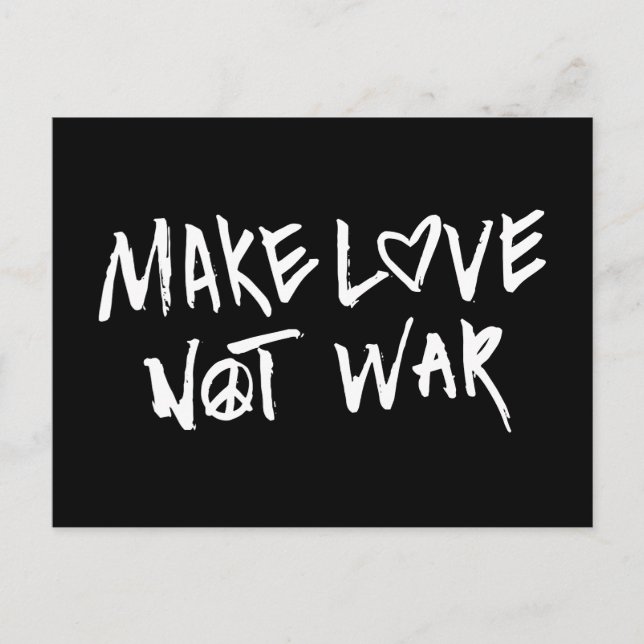 Make Love Not War Postcard (Front)