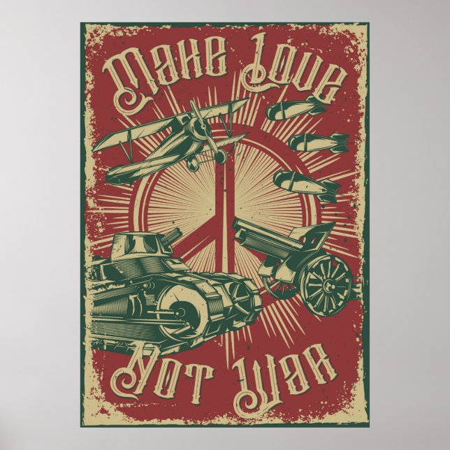 Make Love. Not War Poster (Front)