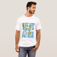 Make Love Not War Retro Hippie Floral Peace Sign