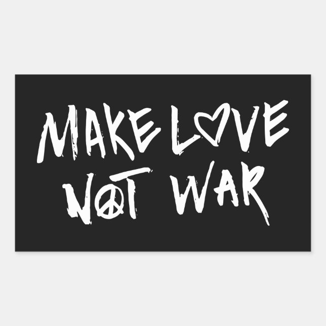 Make Love Not War Sticker (Front)
