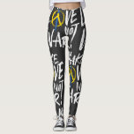 Make Love Not War Support Ukraine  Leggings<br><div class="desc">Make Love Not War show your support and love for Ukraine. The Peace logo design in the colours of the Ukrainian flag is perfect for people who stand with Ukraine. This design also fits in time for Earth Day,  celebrated on April 22.</div>