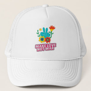Make love not war trucker hat