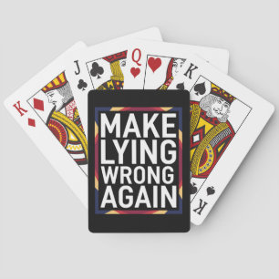 Make Lying Wrong Again Gift Resist Anti-Trump Playing Cards
