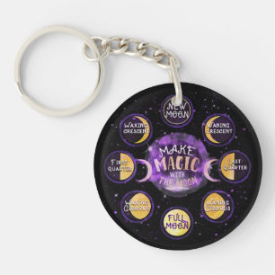 Make Magic With The Moon Lunar Cycles Phases Keychain