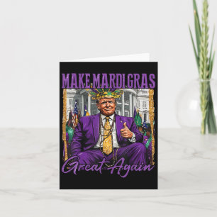 Make Mardi Gras Great Again Fat Tuesday Funny Gift Card