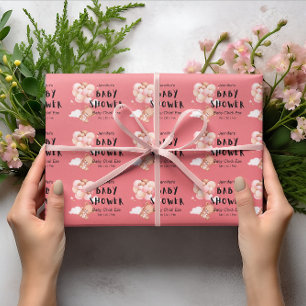 Make Memories Sweet with Taddy Bear Custom Pink Wrapping Paper