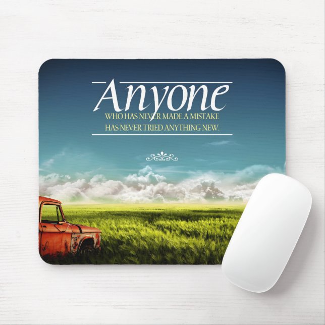 "Make mistakes" Inspirational Quote Mouse Pad (With Mouse)