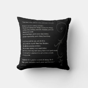 Make Mistakes Throw Pillow