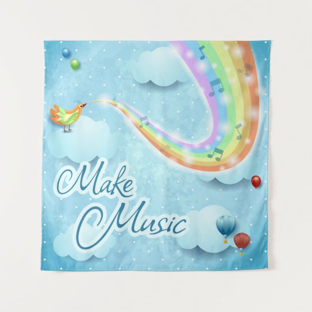 Make music, digital art tapestry (Front)