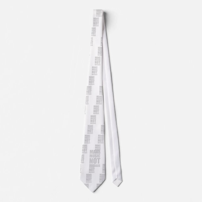 Make Music Not Missiles Tie (Front)