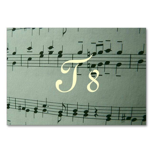 make music table number (Front)