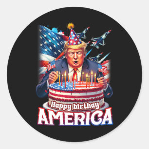 Make My Birthday Great Again4 Classic Round Sticker