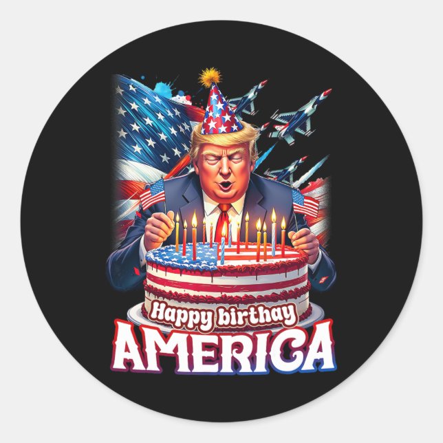 Make My Birthday Great Again4  Classic Round Sticker (Front)