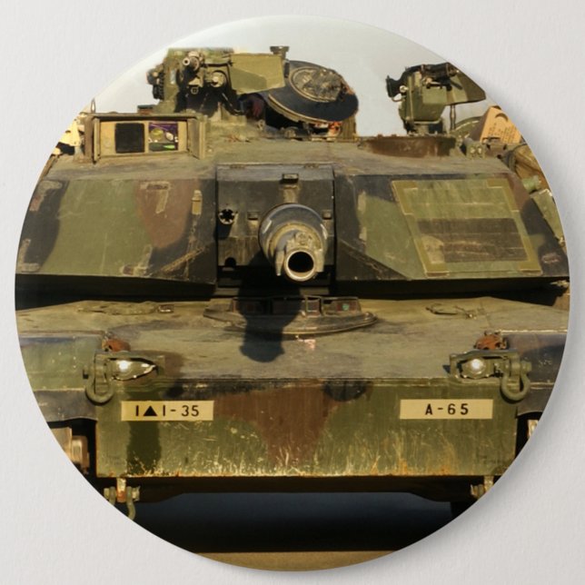 Make My Day M1A1Abrams MBT 6 Inch Round Button (Front)