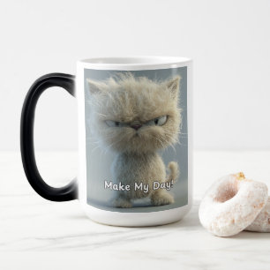 Make My Day - Sarcastic Cat Magic Mug