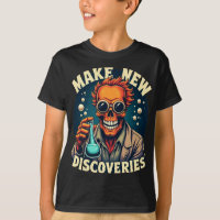 Make New Discoveries - Mad Scientist Skull Art 