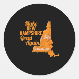 Make New Hampshire Great Again Build A Wall Classic Round Sticker