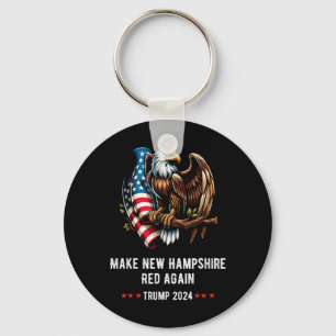 Make New York Red Again Eagle Republican Trump  Keychain