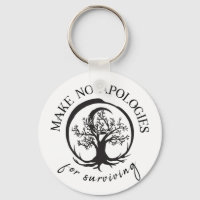 Make No Apologies For Surviving Keychain