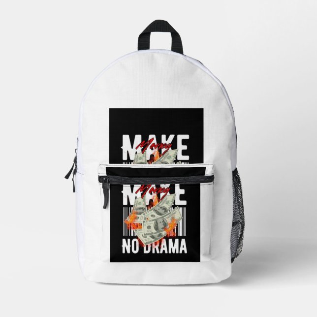 Make No Drama Retro Graphic Backpack (Front)