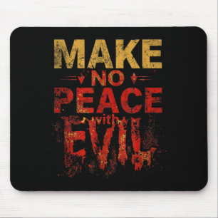 Make No Peace With Evil Archangel Warrior, Defend Mouse Pad
