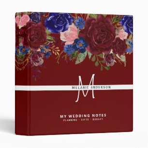 Make own Wedding Planner Journal Keepsake Floral Binder