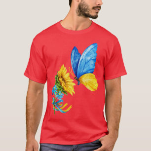 Make Peace Butterfly Sunflower Gift T-Shirt