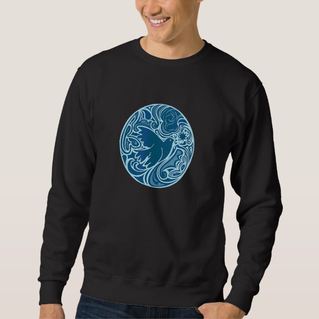 Make Peace Not War  Peace Dove Sweatshirt (Front)