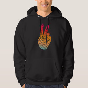 Make Peace Not War  Peace Hand Sign  29 Hoodie