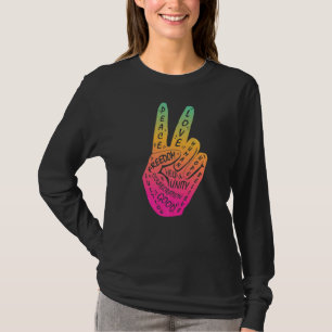 Make Peace Not War Peace Hand Sign 31 T-Shirt