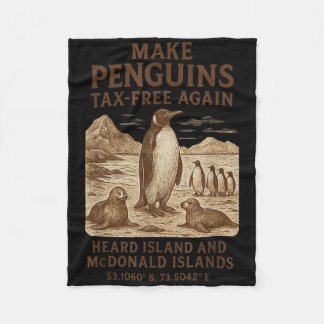 Make Penguin Tax Free Again - Resist Penguins Agai Fleece Blanket