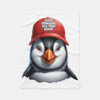 Make Penguin Tax Free Again - Resist Penguins Agai Fleece Blanket