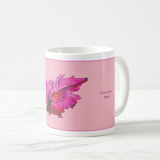 Make Personalized Mug Gift For Daughter Pink Angel (Front Right)