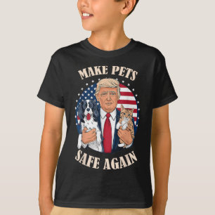 Make Pets Safe Again Cats And Dogs 2024 Debate  T-Shirt