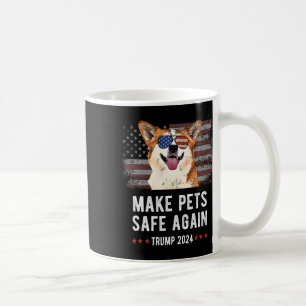 Make Pets Safe Again Corgi Dog Trump 2024  Coffee Mug