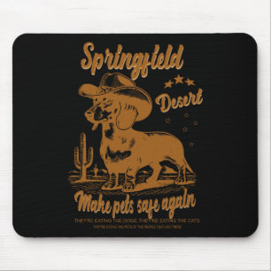Make Pets Safe Again Cowboy Dachshund Dog Vote Tru Mouse Pad