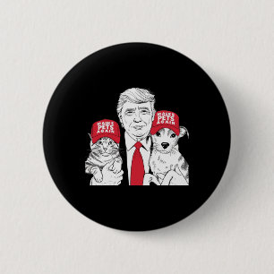 Make Pets Safe Again Election Mega Trump Funny Deb 2 Inch Round Button