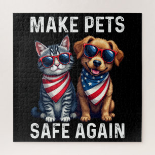 Make Pets Safe Again Funny Jigsaw Puzzle