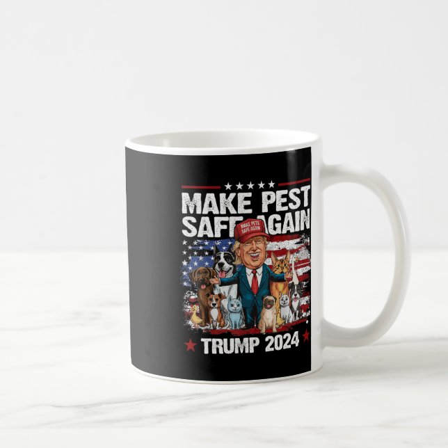 Make Pets Safe Again Trump 2024 Save Our Pets 1  Coffee Mug (Right)