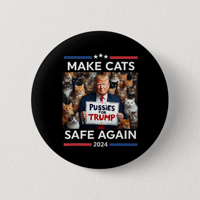 Make Pets Safe Again Trump 2024 Save Our Pets  2 Inch Round Button (Front)