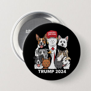 Make Pets Safe Again Trump 2024 Save Our Pets 3 Inch Round Button