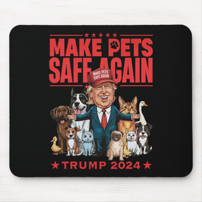 Make Pets Safe Again Trump 2024 Save Our Pets 5  Mouse Pad (Front)