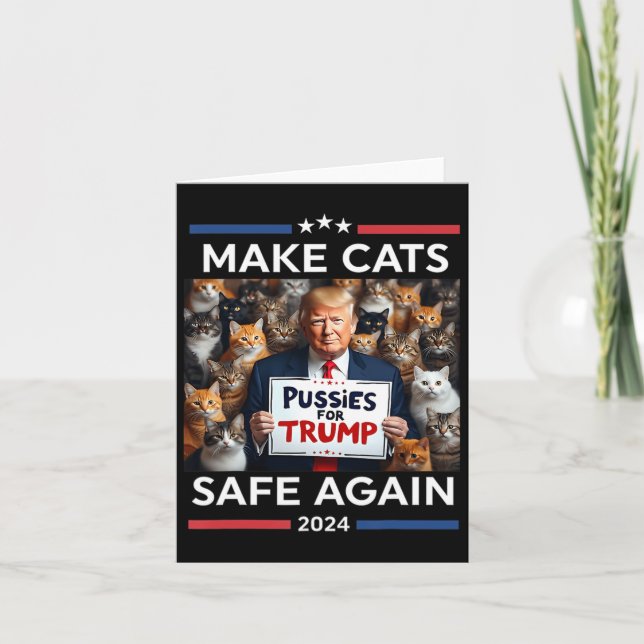 Make Pets Safe Again Trump 2024 Save Our Pets  Card (Front)