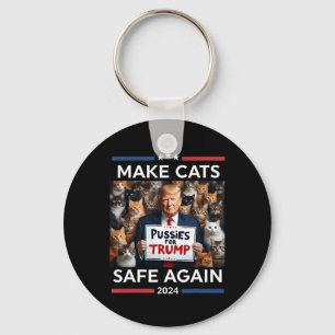 Make Pets Safe Again Trump 2024 Save Our Pets  Keychain